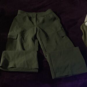 DREW Olive Wide Leg Pants